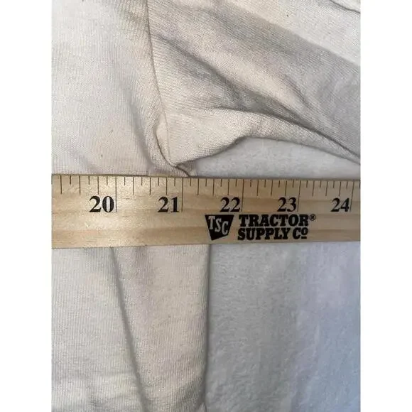 Vintage Will Play Tennis For Food Polo Shirt Mens Large Beige Made In USA Rare * - Picture 7 of 13